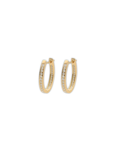 Argollas Oro Amarillo Y Diamantes