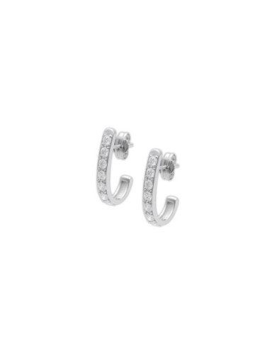 Pendientes Oro Blanco Y Diamantes