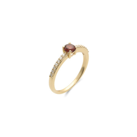 Anillo Oro Amarillo, Zafiro Y Diamantes. Género: Mujer. Material: Oro amarillo. Piedras: Diamantes,Zafiros