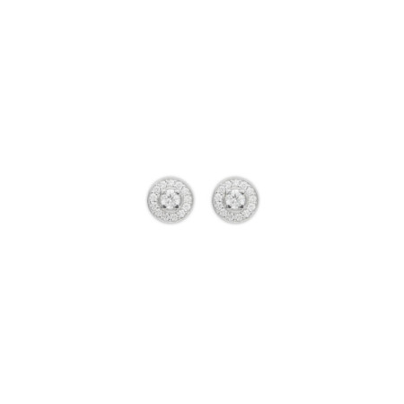 Pendientes Oro Blanco Y Diamantes. Género: Mujer. Material: Oro blanco. Piedras: Diamantes