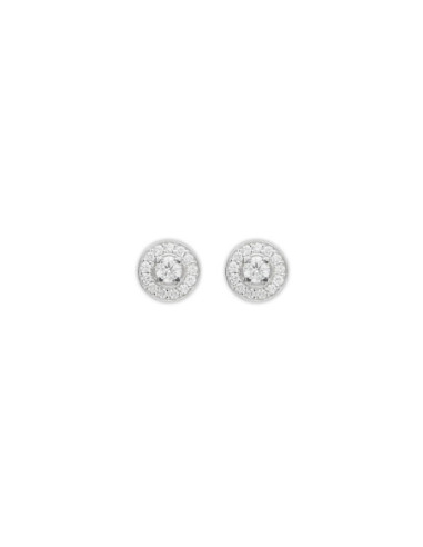 Pendientes Oro Blanco Y Diamantes