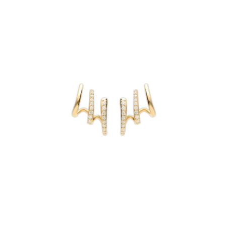 Pendientes Oro Amarillo Y Diamantes. Género: Mujer. Material: Oro amarillo. Piedras: Diamantes
