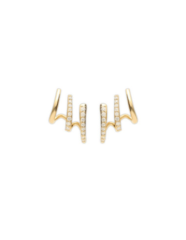Pendientes Oro Amarillo Y Diamantes