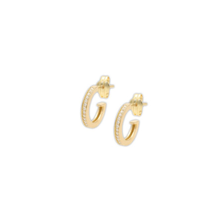 Argollas Oro Amarillo Y Diamantes. Género: Mujer. Material: Oro amarillo. Piedras: Diamantes