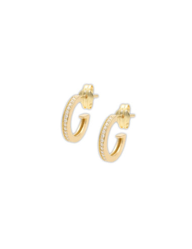 Argollas Oro Amarillo Y Diamantes