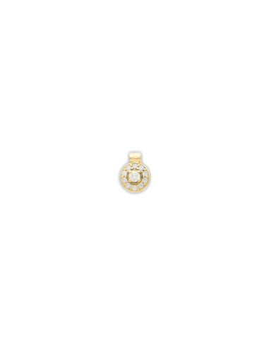 Colgante Oro Amarillo Y Diamantes