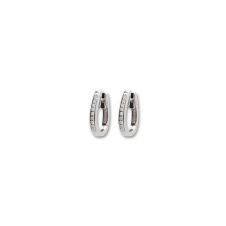 Argollas Oro Blanco Y Diamantes. Género: Mujer. Material: Oro blanco. Piedras: Diamantes