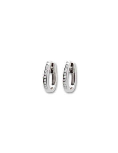 Argollas Oro Blanco Y Diamantes