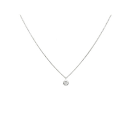 Cadena-Colgante Oro Blanco Y Diamante. Género: Mujer. Material: Oro blanco. Piedras: Diamantes