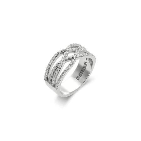 Anillo Oro Blanco Y Diamantes. Género: Mujer. Material: Oro blanco. Piedras: Diamantes