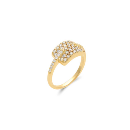 Anillo Oro Amarillo Y Diamantes. Género: Mujer. Material: Oro amarillo. Piedras: Diamantes