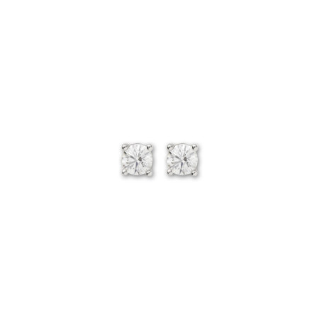 Pendientes Oro Blanco Y Diamante. Género: Mujer. Material: Oro blanco. Piedras: Diamantes