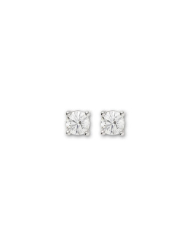 Pendientes Oro Blanco Y Diamante