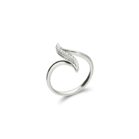 Anillo Oro Blanco Y Diamantes. Género: Mujer. Material: Oro blanco. Piedras: Diamantes