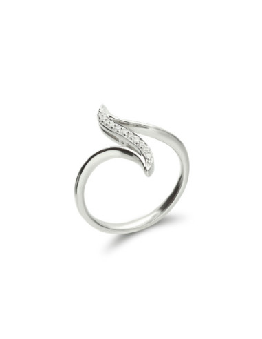 Anillo Oro Blanco Y Diamantes