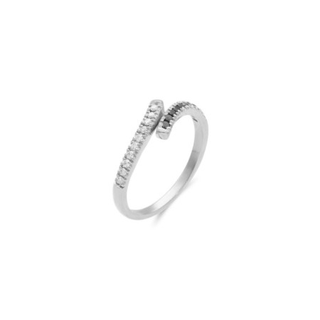 Anillo Oro Blanco Y Diamantes. Género: Mujer. Material: Oro blanco. Piedras: Diamantes