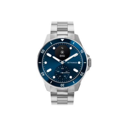 Reloj Withings ScanWatch Nova Azul. Género: Hombre. Material: Acero. Tamaño: De 39mm a 42mm. Correa: Acero. Color esfera: Azul. Estilo: Deportivo. Movimiento: Cuarzo. Características técnicas: Multifunción