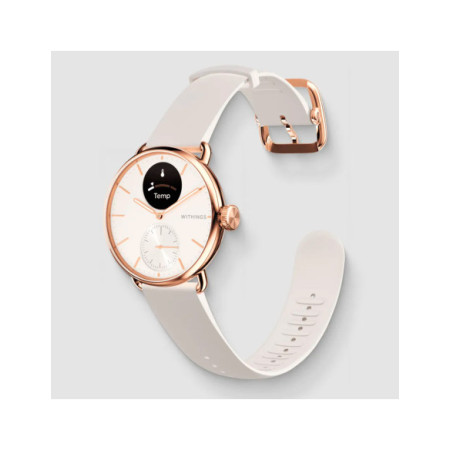 Reloj Withings ScanWatch 2 38 mm Arena Y Oro Rosa. Género: Mujer,Hombre. Material: Acero. Tamaño: De 32mm a 38mm. Correa: Otros. Color esfera: Blanco. Estilo: Deportivo. Movimiento: Cuarzo. Características técnicas: Multifunción
