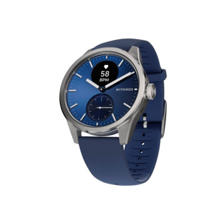 Reloj Withings ScanWatch 2. Género: Hombre,Mujer. Material: Acero. Tamaño: De 39mm a 42mm. Correa: Caucho. Color esfera: Azul. Estilo: Tecnológico. Movimiento: Cuarzo. Características técnicas: Multifunción
