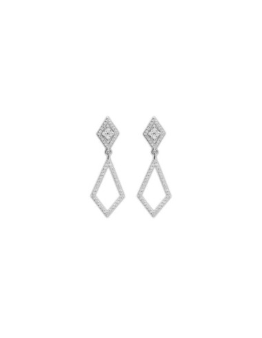 Pendientes Oro Blanco Y Diamantes