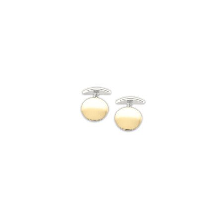 Gemelos Oro Amarillo Y Plata. Género: Hombre. Material: Oro amarillo,Plata. Piedras: Sin gemas