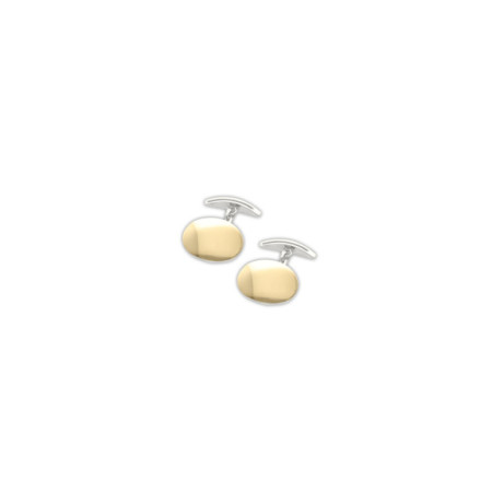 Gemelos Oro Amarillo Y Plata. Género: Hombre. Material: Oro amarillo,Plata. Piedras: Sin gemas