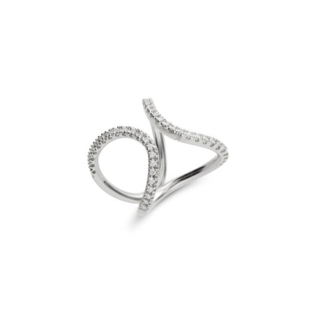 Anillo Oro Blanco Y Diamantes. Género: Mujer. Material: Oro blanco. Piedras: Diamantes
