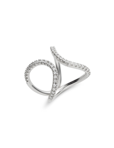 Anillo Oro Blanco Y Diamantes