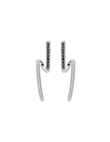 Pendientes Oro Blanco Y Diamantes