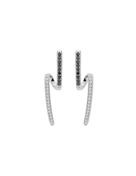 Pendientes Oro Blanco Y Diamantes