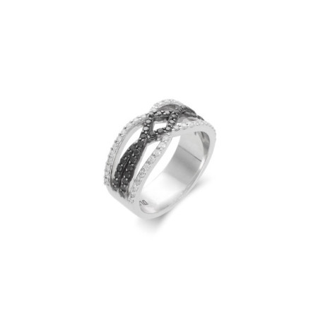 Anillo Oro Blanco Y Diamantes. Género: Mujer. Material: Oro blanco. Piedras: Diamantes