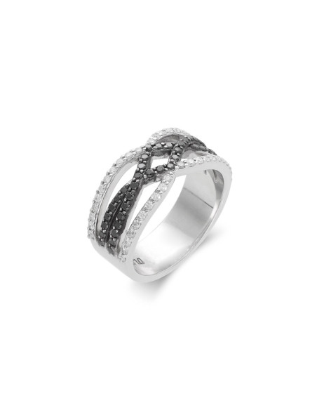 Anillo Oro Blanco Y Diamantes