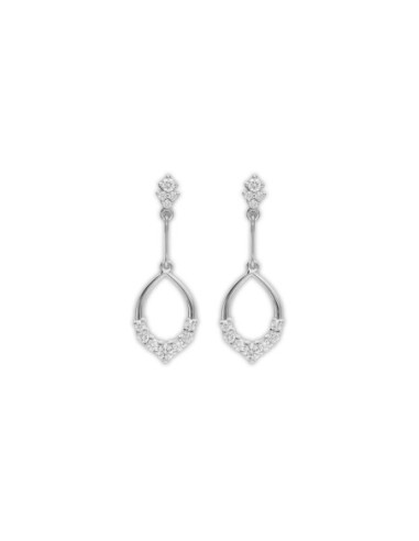 Pendientes Oro Blanco Y Diamantes