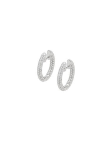 Argollas Oro Blanco Y Diamantes