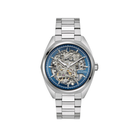 Reloj Bulova Skeleton Classic Automático 96A292. Género: Hombre. Material: Acero. Tamaño: De 39mm a 42mm. Correa: Acero. Color esfera: Azul. Estilo: Clásico. Movimiento: Automático. Características técnicas: Hora y segundero