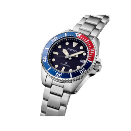 Reloj Seiko Prospex Mar SNE595P1. Género: Hombre. Material: Acero. Tamaño: De 39mm a 42mm. Correa: Acero. Color esfera: Azul. Estilo: Deportivo. Movimiento: Solar. Características técnicas: Hora y segundero,Calendario