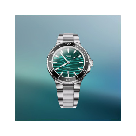 Reloj Oris Yangtze Jiangtun Edición Limitada 01 733 7789 4197-Set. Género: Hombre. Material: Acero. Tamaño: De 43mm a 46mm. Correa: Acero. Color esfera: Nácar. Estilo: Deportivo. Movimiento: Automático. Características técnicas: Calendario,Reserva de marcha,Hora y segundero