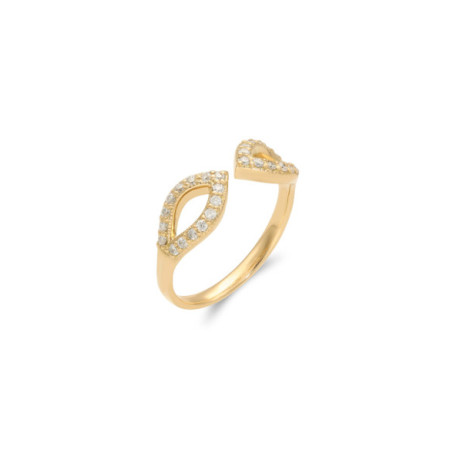 Anillo Oro Amarillo Y Diamantes. Género: Mujer. Material: Oro amarillo. Piedras: Diamantes