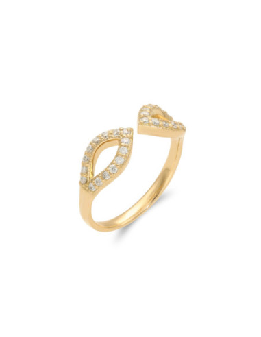 Anillo Oro Amarillo Y Diamantes