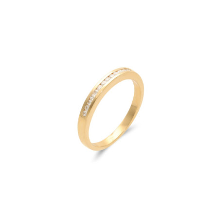 Anillo Oro Amarillo Y Diamantes. Género: Mujer. Material: Oro amarillo. Piedras: Diamantes