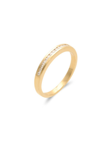 Anillo Oro Amarillo Y Diamantes