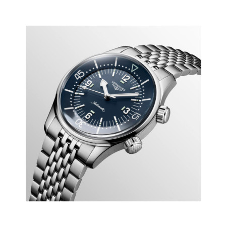 Reloj Longines Legend Diver L3.764.4.90.6. Género: Hombre,Mujer. Material: Acero. Tamaño: De 39mm a 42mm. Correa: Acero. Color esfera: Azul. Estilo: Casual. Movimiento: Automático. Características técnicas: Hora y segundero,Reserva de marcha