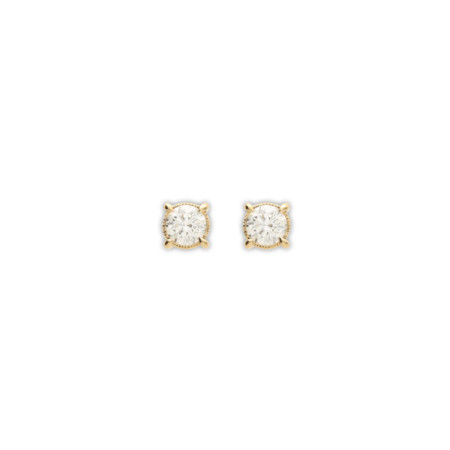 Pendientes Oro Amarillo Y Diamante. Género: Mujer. Material: Oro amarillo. Piedras: Diamantes