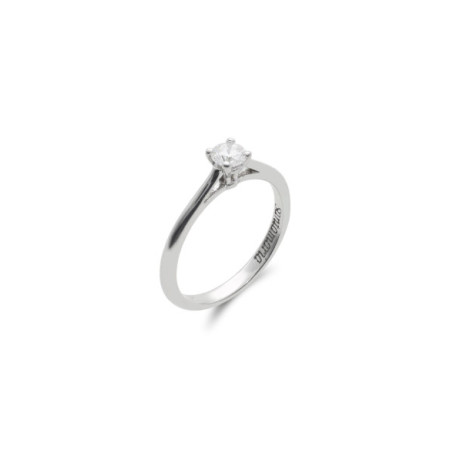 Anillo-Solitario Oro Blanco Y Diamante. Género: Mujer. Material: Oro blanco. Piedras: Diamantes