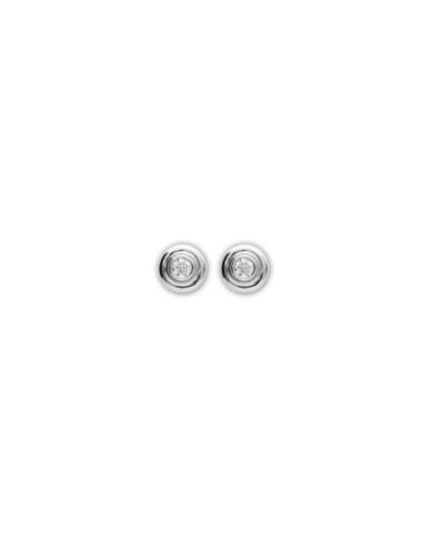 Pendientes Oro Blanco Y Diamante