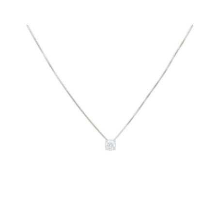 Cadena-Colgante Oro Blanco Y Diamante. Género: Mujer. Material: Oro blanco. Piedras: Diamantes