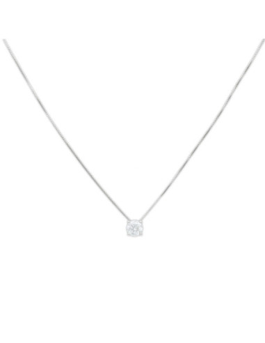 Cadena-Colgante Oro Blanco Y Diamante