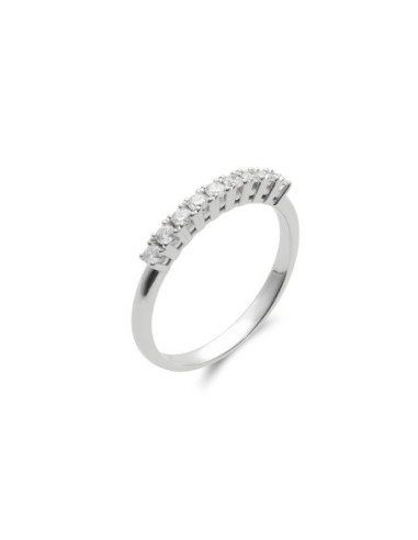 Anillo Oro Blanco Y Diamantes