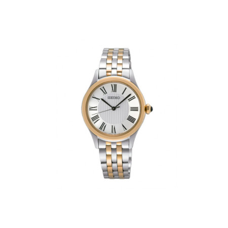 Reloj Seiko SUR612P1 Conceptual. Género: Mujer. Material: Acero. Tamaño: Menos de 32mm. Correa: Acero. Color esfera: Plata. Estilo: Clásico. Movimiento: Cuarzo. Características técnicas: Hora y segundero