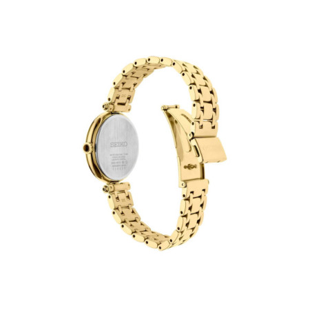 Reloj Seiko Lady SRZ554P1. Género: Mujer. Material: Acero. Tamaño: Menos de 32mm. Correa: Acero. Color esfera: Dorada. Estilo: Clásico. Movimiento: Cuarzo. Características técnicas: Hora y segundero
